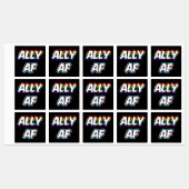Étiquettes Ally AF II - Drapeau LGBTQ Gay Trans Queer Pride (Feuille)