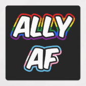 Étiquettes Ally AF II - Drapeau LGBTQ Gay Trans Queer Pride (Design 2)