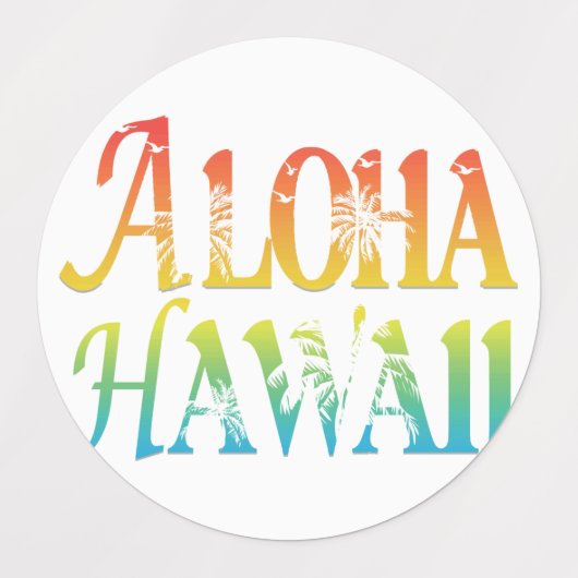 Étiquettes Aloha Hawaii (Design 2)