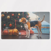 Étiquettes American English Foxhound Christmas Cruise Holiday (Design 2)