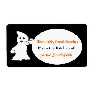 Étiquettes amicaux de cuisine de Halloween de