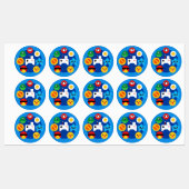 Étiquettes Amusant Retro Arcade (Feuille)