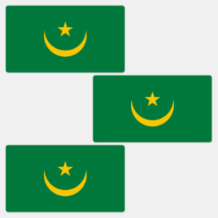 Étiquettes Ancien drapeau de Mauritanie