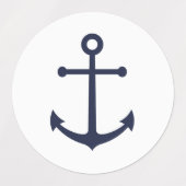 Étiquettes Ancre bleue marine (Design 2)