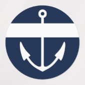 Étiquettes Ancre Nom du bateau (Design 1)
