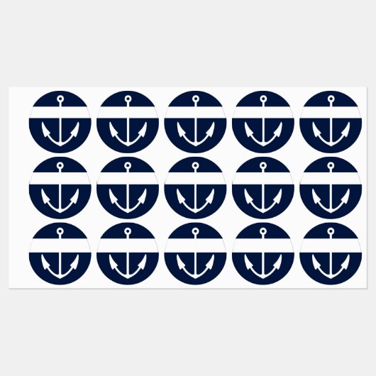 Étiquettes Ancre Nom du bateau (Feuille)