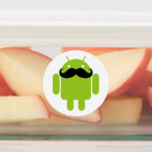 Étiquettes Android Robot Moustache (Apposé)
