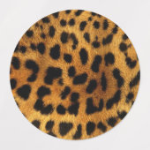 Étiquettes animal chic tendance motif brun empreinte de léopa (Design 2)