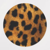 Étiquettes animal chic tendance motif brun empreinte de léopa (Design 1)