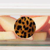 Étiquettes animal chic tendance motif brun empreinte de léopa (Apposé)
