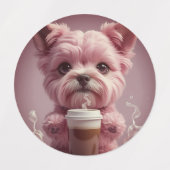 Étiquettes Animals drinking cute coffee (Design 2)