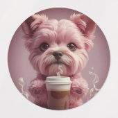 Étiquettes Animals drinking cute coffee (Design 2)