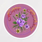 Étiquettes anniversaire heureux (Design 1)