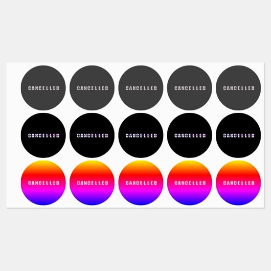 Étiquettes annulés (Feuille)