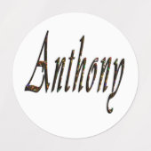 Étiquettes Anthony Name Logo, (Design 2)