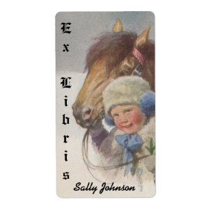 Étiquettes antiques d'ex-libris d'ex-libris