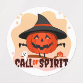Étiquettes Appel de l'Esprit d'Halloween (Design 2)