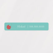 Étiquettes Apple Fruit School Class Lunch Nom Numéro Étiquett (Design 1)