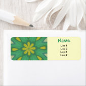 Étiquettes Aqua Green Mandala (En situation)