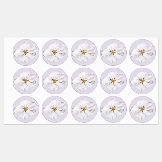 Étiquettes Aquarelle fleurie de printemps sceller l'enveloppe (Feuille)