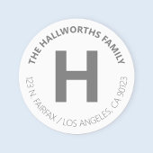 Étiquettes Aquarelle Gris et blanc moderne