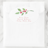 étiquettes "Aquarelle Holly Sprigs" (Sac)
