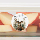 Étiquettes Aquarelle moderne mignonne Rustique renne de Noël (Apposé)