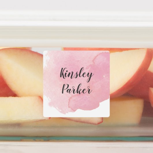 Étiquettes Aquarelle moderne Script Enfants Nom étanche (Apposé)