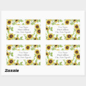 étiquettes 'Aquarelle & Motif de tournesol stylo' (Feuille)