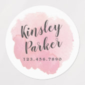 Étiquettes Aquarelle Nom enfant étanche (Design 1)