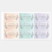 Étiquettes Aquarelle Nom personnalisé (Feuille)