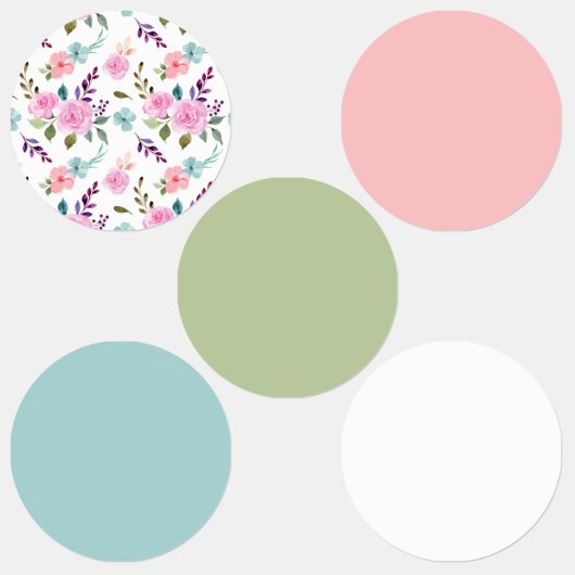 Étiquettes Aquarelle rose (Groupe)