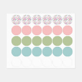 Étiquettes Aquarelle rose (Feuille)