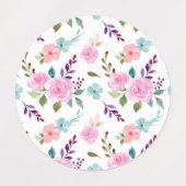 Étiquettes Aquarelle rose (Design 1)