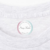 Étiquettes Aquarelle rose à turquoise ombré (Apposé)