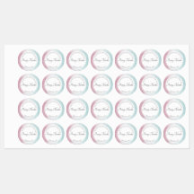 Aquarelle rose à turquoise ombré