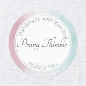 Étiquettes Aquarelle rose à turquoise ombré (Design 2)