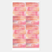 Étiquettes Aquarelle rose Ombre imperméable (Feuille)