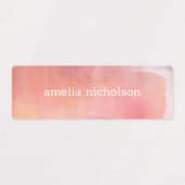 Étiquettes Aquarelle rose Ombre imperméable (Design 1)