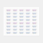 Étiquettes Aquarelle violette & Vêtements modernes Gold Chic (Feuille)