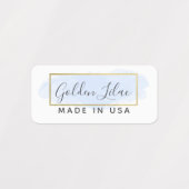 Étiquettes Aquarelle violette & Vêtements modernes Gold Chic (Design 2)