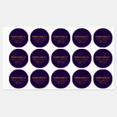 Étiquettes Aquarellée et violette polyvalente (Feuille)