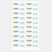 Étiquettes Arc-en-ciel Dragonfly Personnalisé Enfants (Feuille)