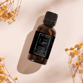 Étiquettes Argent Noir 1 OZ 30ml Bouteille Soin imperméable