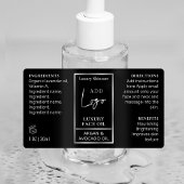 Étiquettes Argent Noir 1 OZ 30ml Bouteille Soin imperméable