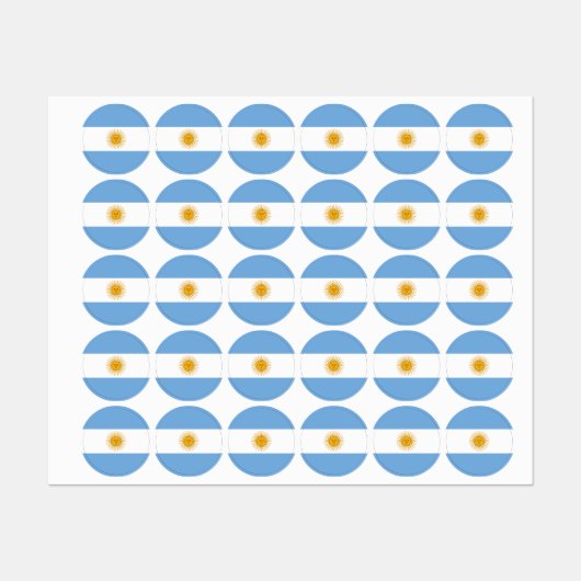 Étiquettes Argentina flag (Feuille)
