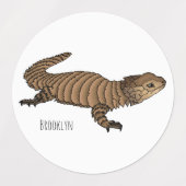 Étiquettes Armadillo girdled lizard (Design 2)