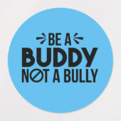 Étiquettes Arrêter l'intimidation (Design 1)