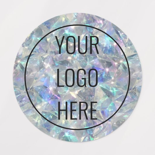 Étiquettes Arrière - plan en pierre optique holographique (Design 1)