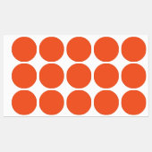 Étiquettes Arrière - plan orange vif (Feuille)